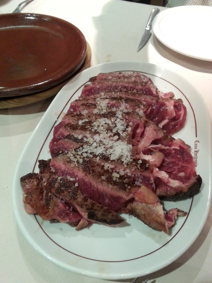 chuleta buena, bien roja