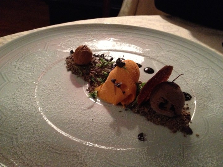 Postre de chocolates