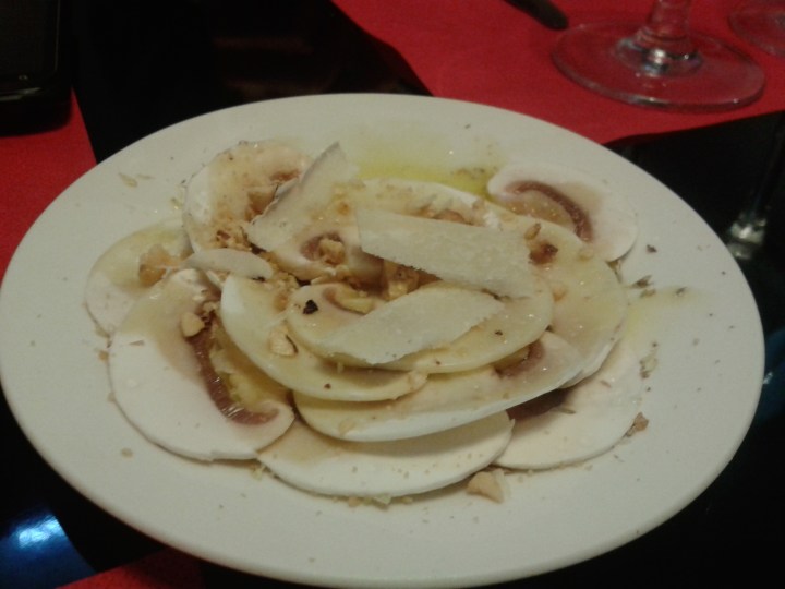 Carpaccio de champiñones