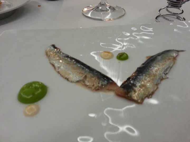 Sardinas con mayonesa de mojito y pescaito frito