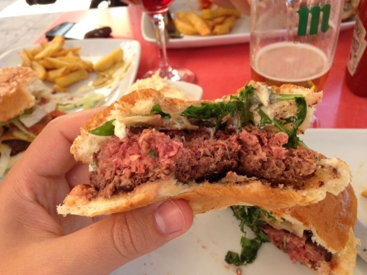 Corte de hamburguesa