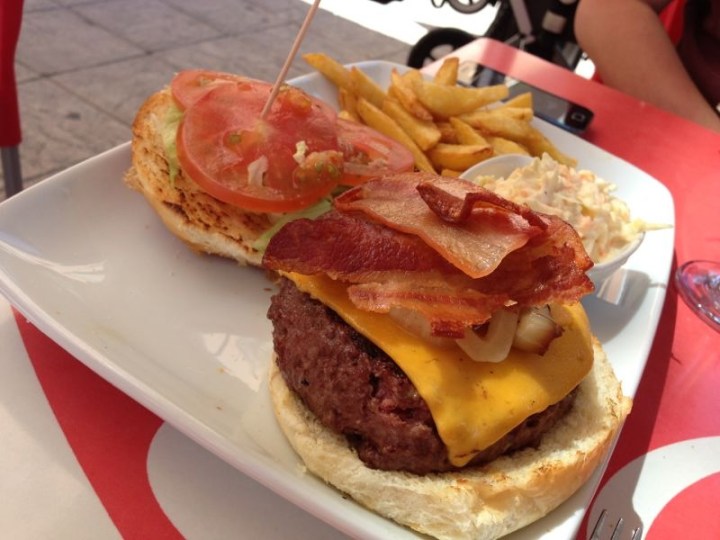 Hamburguesa de bacon y queso