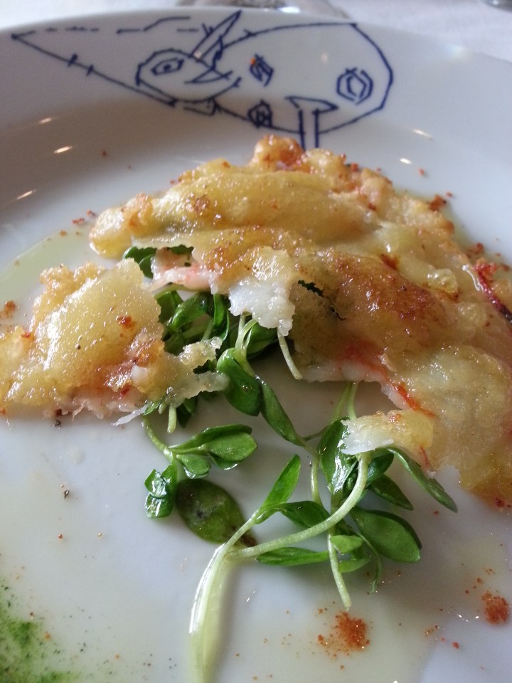 Tortillita de gamba roja espalmada con corugas