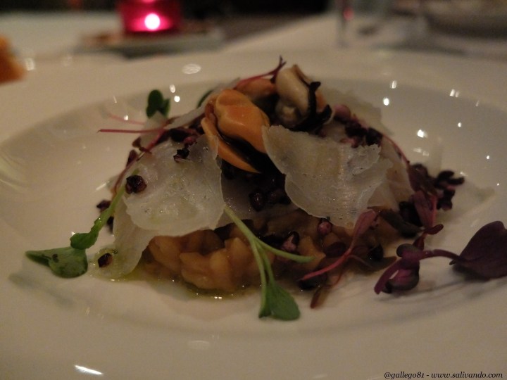 Rissoto con parmesano y mejillones