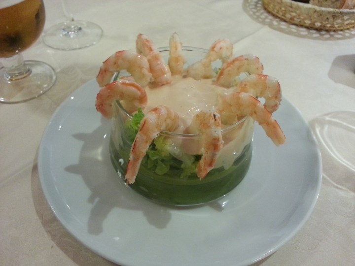 Cóctel de gambas - Lago de Sanabria