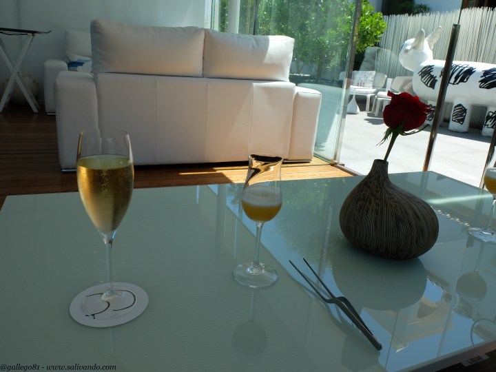 Copa de cava y gin tonic de manzana