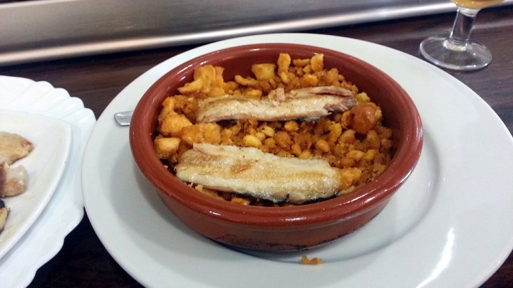Restaurante Casa Tiburcio - Migas con boquerones
