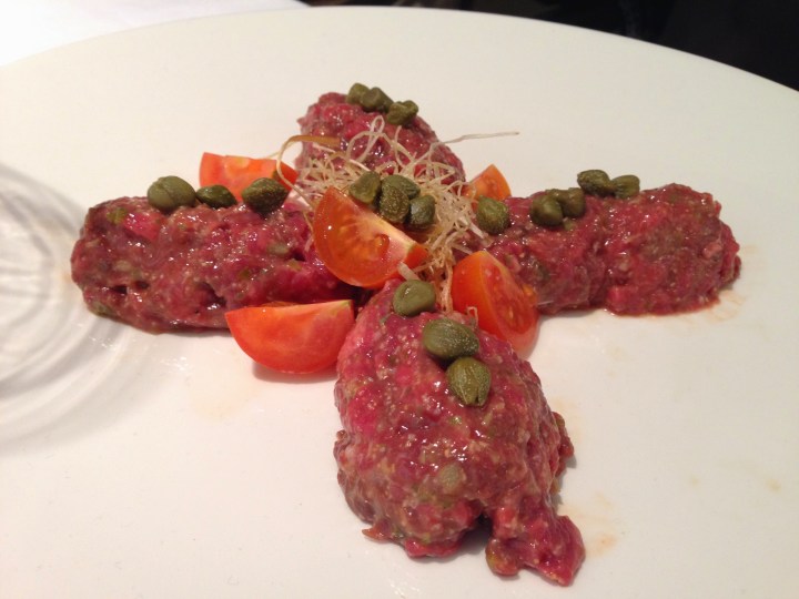 salivando more steak tartare