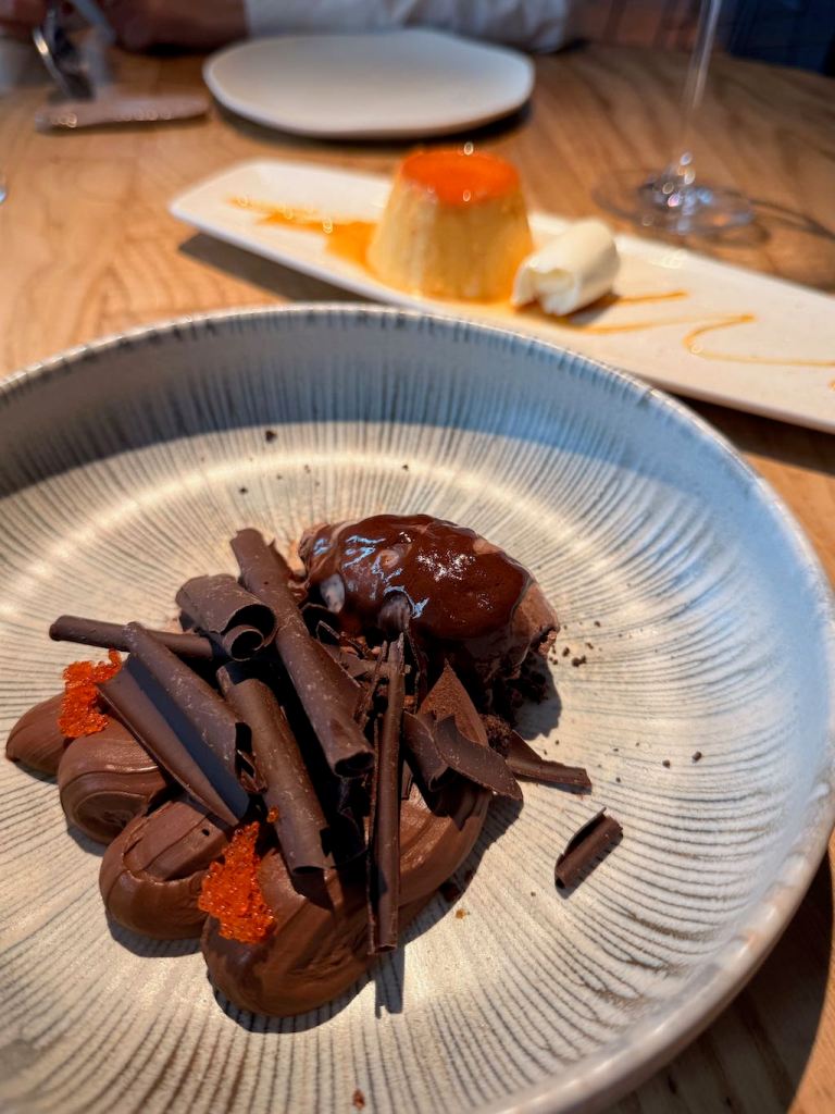 Postre de chocolate en El Señor Martín Madrid