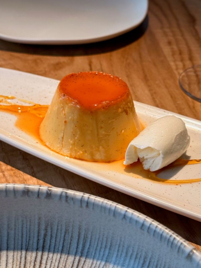 Flan casero de postre en El Señor Martín